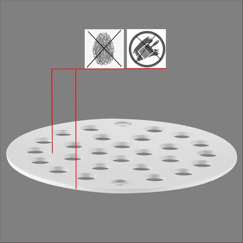Miniatura 4 de Colador de ducha atornillado de 4 pulgadas Tapa de drenaje Colador de piso de repuesto (blanco)