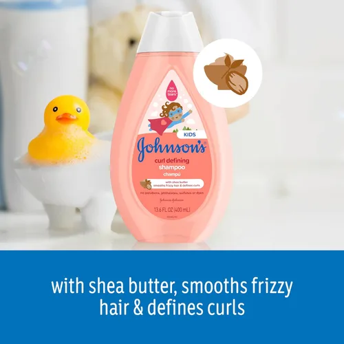 Miniatura 5 de Johnson's Baby Champú, definición de rizos, 13.6 onzas líquidas, control del encrespamiento, sin lágrimas, manteca de karité, paquete de 2