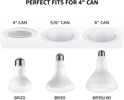 Miniatura 5 de TORCHSTAR Paquete de 8 bombillas LED BR20, luz de inundación para interiores R20, regulable, 7.5 W (50 W equivalente), UL y Energy Star, 3000 K