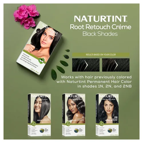 Miniatura 3 de Naturtint Black Root Retouch Crème - Tinte permanente para el cabello, sin amoníaco, gris oculto, sin aroma artificial, 1.52 onzas líquidas Negro
