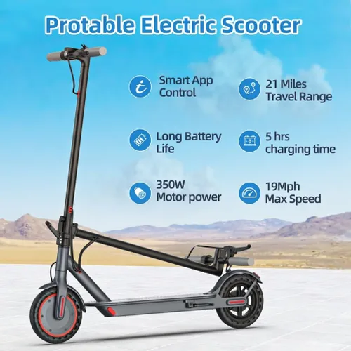 Miniatura 2 de Joyhis Electric Scooter for Adults with Seat, 15-21 Miles Range Scooters, 19Mph Escooter, 8.5"/10" Folding Scooters with APP Control, 350W/500W