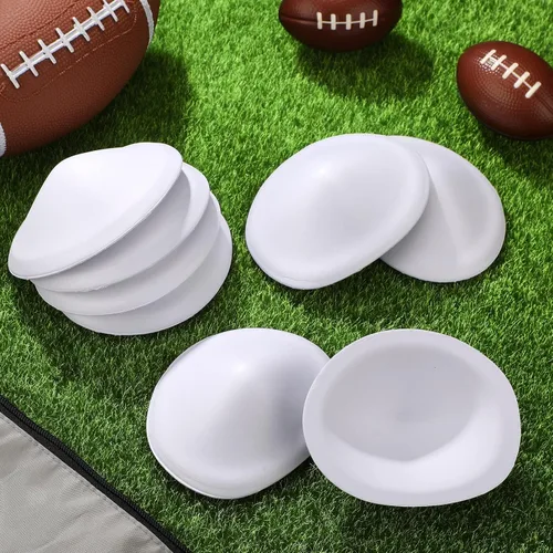Miniatura 6 de Meooeck 4 pares de rodilleras de baja altura con inserciones blancas ligeras para jóvenes, hombres, mujeres, niños, adultos, fútbol, baloncesto
