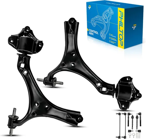 Miniatura 186 de PHILTOP Kit de suspensión delantera de 10 piezas, brazos de control inferiores con juntas de bola, eslabones de extremo de barra estabilizadora