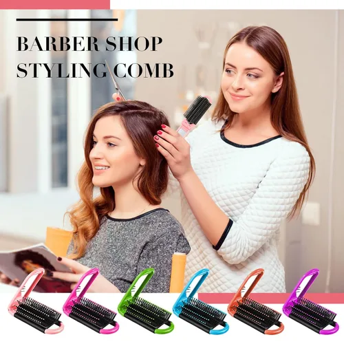 Miniatura 5 de Chunful 30 cepillos plegables para el cabello con espejo, cepillo de viaje para mujeres y hombres, tamaño mini de bolsillo portátil, cepillo pequeño