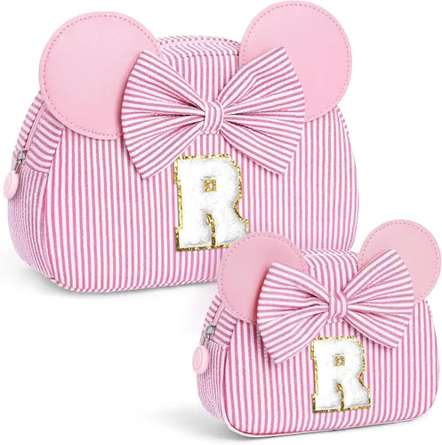 Miniatura 27 de Regalos de Navidad para niñas, bolsa de maquillaje con inicial, bolsas de cosméticos, bolsa de maquillaje de viaje, regalos de cumpleaños Azul