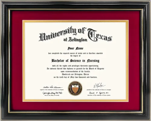 Miniatura 22 de GraduationMall Marco de diploma de certificado de 8.5 x 11, madera maciza y vidrio templado, acabado negro con ribete dorado