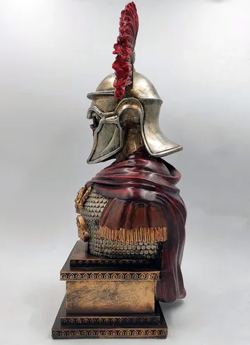 Miniatura 2 de LOOYAR - Estatua de resina de centurión romano muertos vivientes para decoración de escritorio de oficina en casa Undead Roman centurion design