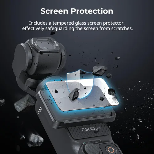 Miniatura 7 de SMALLRIG Juego de filtros magnéticos ND para DJI Osmo Pocket 4/3, incluye ND8, ND64, ND256 filtro multicapa y protector de pantalla, accesorios