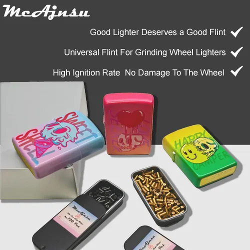 Miniatura 5 de 120 pedernales de encendedor de alta calidad, repuestos universales para Zippo, cortaúñas y la mayoría de encendedores, kit de repuesto de pedernal