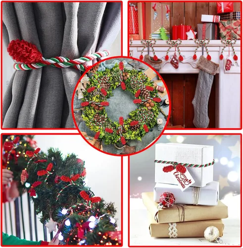 Miniatura 3 de 25 lazos de guirnalda para el día de San Valentín, flexibles, decorativos, reutilizables, anudados, para envolver regalos de Navidad