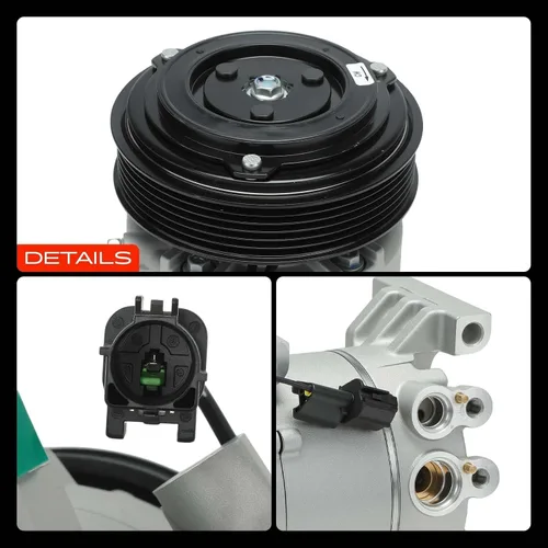 Miniatura 9 de A-Premium Compresor de aire acondicionado con embrague compatible con Kia Soul 1.6L 2012-2013, Hatchback