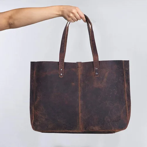 Miniatura 8 de KomalC Bolso de mano de cuero para mujer, bolso de viaje, bolso de compras, bolso de mensajero multiusos