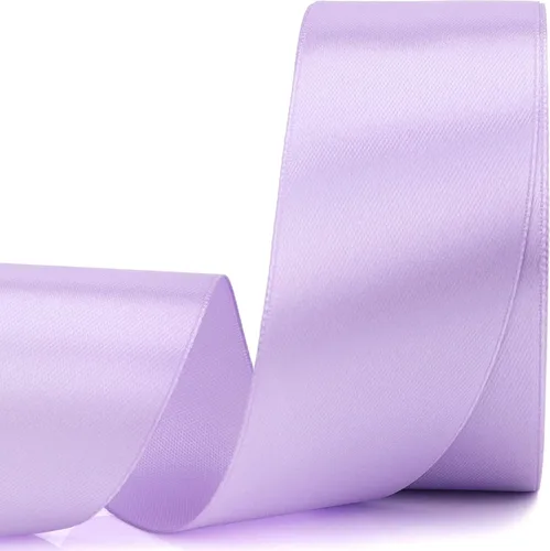 Miniatura 15 de Nsilu Cinta de satén de 25 yardas de 1-1/2 pulgadas de ancho adecuada para bodas, fiestas y cajas de regalo (rojo, 1-1/2 pulgadas)