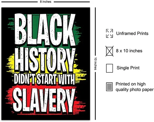 Miniatura 2 de Black History - Arte de pared afroamericano para hombres y mujeres, regalos afroamericanos, orgullo negro, cultura histórica BLM, bandera afro BLM