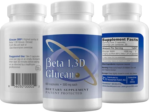 Miniatura 4 de Suplemento de Apoyo Inmunológico Transfer Point Beta Glucano Altamente Purificado 500 mg por Cápsula (Pack de 1 - fibra de b-glucano)