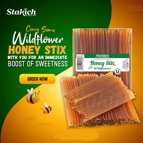 Miniatura 3 de Stakich Stix de Miel de Flor Silvestre (100 Stix)