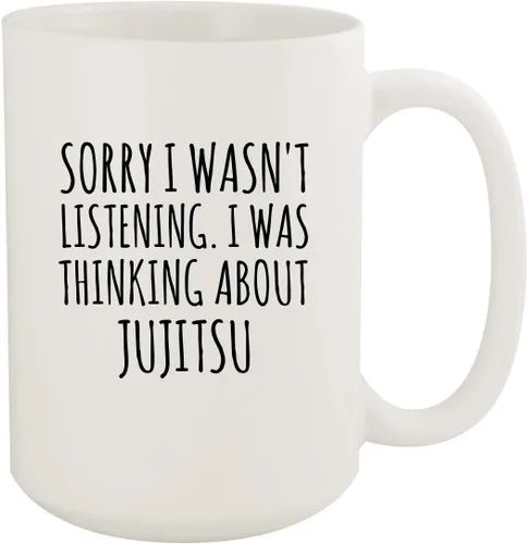 Miniatura 7 de Sorry I Was Thinking About Jujitsu - Taza de café y té (cerámica, 12.8 fl oz), color blanco