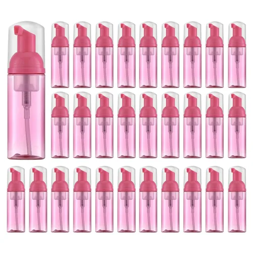 Miniatura 11 de Tekson 3 botellas de espuma de jabón (2 onzas), champú de pestañas espumoso de viaje vacío para limpiador, dispensador (bomba negra, blanca y rosa)
