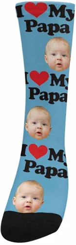 Miniatura 2 de InterestPrint Calcetines personalizados con fotos familiares para hombres y mujeres, sube tu imagen familiar memorable única, Blanco