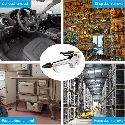 Miniatura 6 de Honoson 8 piezas de herramientas de soplado de aire Boquilla ajustable Herramienta de soplado de compresor de aire Accesorios de boquilla de flujo