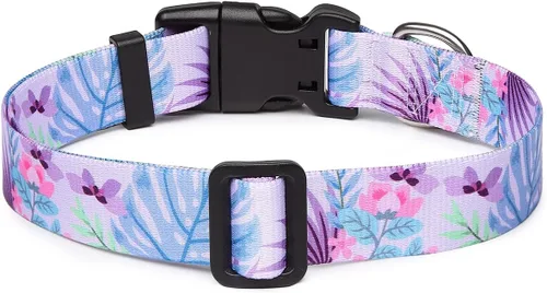 Miniatura 2 de Mercano Collar ajustable para perro, patrones de diseño especial, nailon suave, cómodo y resistente, collar para mascotas para perros pequeños