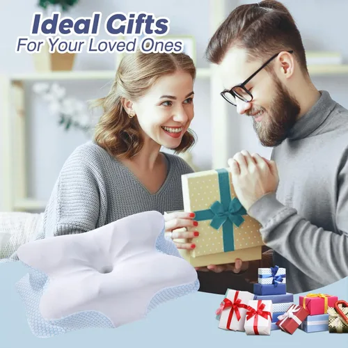 Miniatura 7 de Almohada cervical para el cuello, almohada de espuma viscoelástica para apoyo y alivio del dolor, almohada ergonómica de contorno para dormir