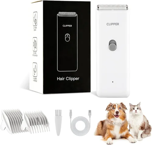 Miniatura 15 de Cortapelos para mascotas profesionales impermeables de bajo ruido para el hogar, eléctrica, recargable por USB, herramientas de aseo sin dolor