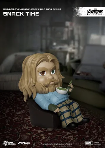 Miniatura 3 de Beast Kingdom Avengers: Endgame: Bro Thor Snack Time MEA-025 Mini figura de ataque de huevo, multicolor