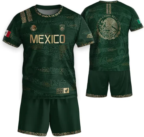 Miniatura 17 de Camiseta de Fútbol Juvenil de México, Camisetas de Fútbol Mexicanas para Niños, Camisetas de México para Niños, Camiseta de Fútbol Mexicana