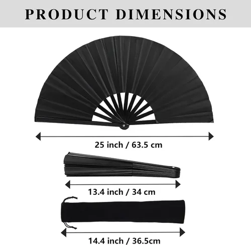 Miniatura 7 de Large Folding Hand Fans (6pcs) for Line Dancing