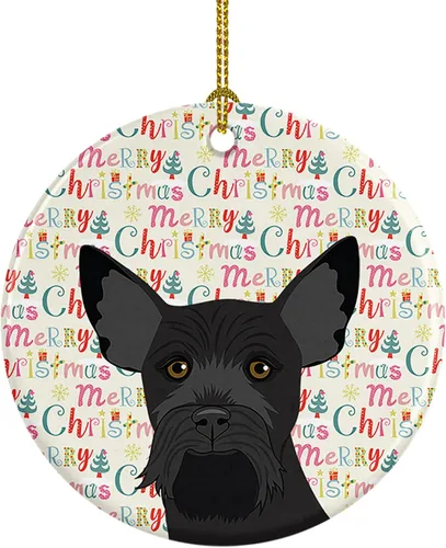 Miniatura 119 de Caroline's Treasures Bulldog Francés Azul de Navidad Adorno de Cerámica Decoraciones Colgantes para Árbol de Navidad para Hogar Navidad, Festividad