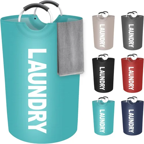 Miniatura 22 de StorageRight Cesta Grande de Ropa Sucia de 90L, Cesto de Ropa Sucia, Cesto de Ropa Sucia para Lavandería, Plegable, Cestas de Ropa Impermeables