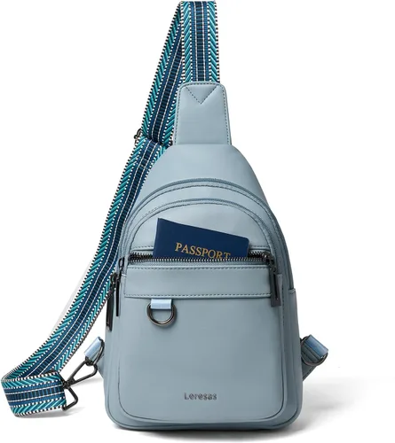 Miniatura 15 de Leresas Bolso bandolera de 7L para mujeres y hombres, de cuero vegano, bolsos cruzados, riñonera, monedero, mochila sobre el hombro, bolsa antirrobo
