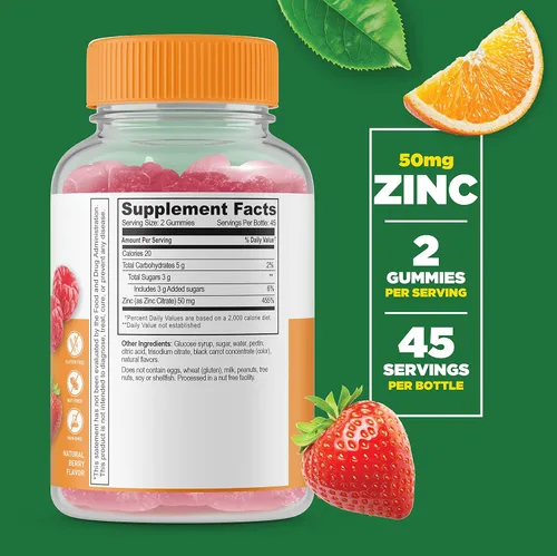 Miniatura 3 de Lifeable Iron & Vitamin C Kids + Zinc 50 mg, paquete de gomitas - Gran sabor, suplemento vitamínico, sin gluten, sin OMG, gomita masticable