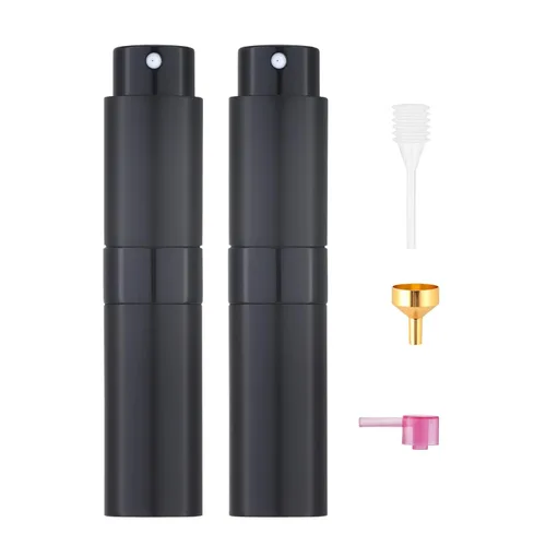 Tekson Atomizador de perfume de viaje de 8ml recargable, mini botella de spray de colonia vacía, pequeño rociador portátil de loción para después