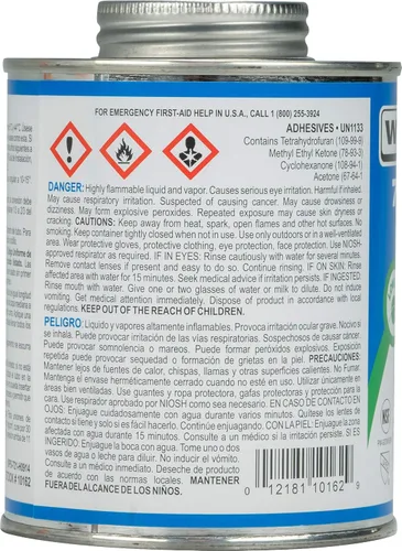 Miniatura 4 de Weld-ON 10162 721 Cemento solvente de PVC de cuerpo medio de alta resistencia, ajuste rápido y bajo contenido de compuestos orgánicos volátiles