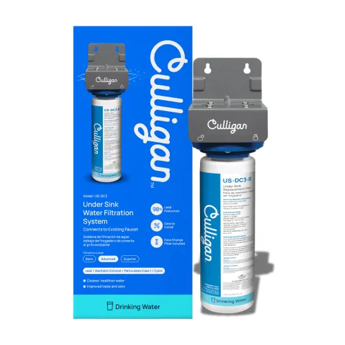 Culligan US-DC3 - Sistema de filtro de agua para debajo del fregadero, conexión directa, filtración de plomo premium, elimina el 99% de plomo,