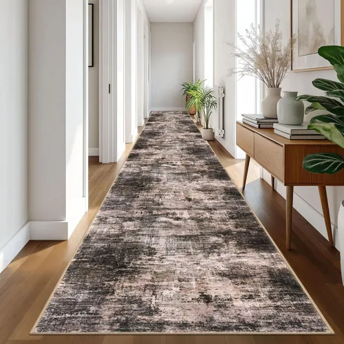 Miniatura 459 de IOHOUZE Alfombra abstracta lavable de 3 x 12 pies para pasillos, antideslizante para cocina, camino de entrada de lana sintética para interiores
