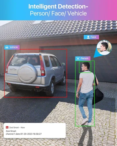 Miniatura 3 de ZOSI Sistema de cámara de seguridad PoE de 32 canales 4K, 8 cámaras IP PoE para interiores y exteriores de 8 MP, detección de vehículos personales