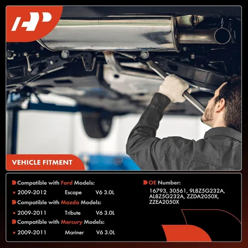 Miniatura 2 de A-Premium Junta de colector de escape delantero con convertidor catalítico y junta de estanqueidad de ajuste directo Compatible con Ford Escape