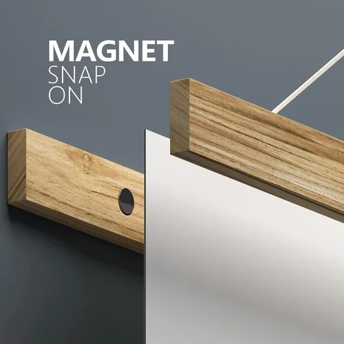 Miniatura 3 de wall26 - Póster colgante con marcos de madera - Cumbre de montaña en la niebla - Arte decorativo de pared listo para colgar - 18 x 36 pulgadas