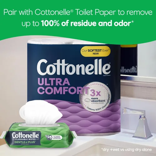 Miniatura 7 de Cottonelle FreshCare - Recambio de paños de limpieza desmontables de 168 unidades (paquete de 8), 10036000489856, 1