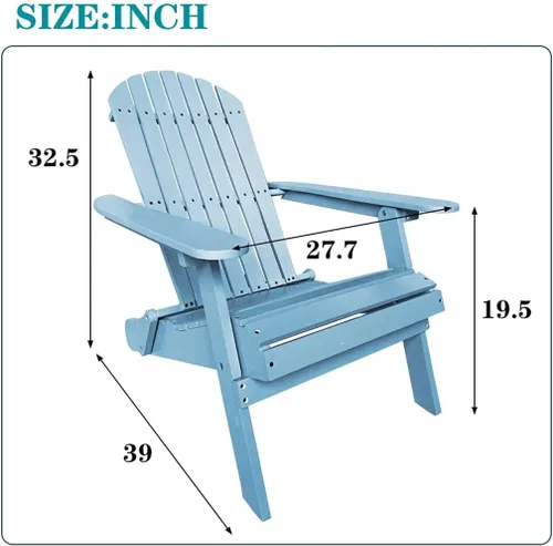 Miniatura 6 de Silla Adirondack para exteriores, silla plegable Adirondack de madera, asiento para fogata, muebles de decoración, sillas de madera, silla de patio
