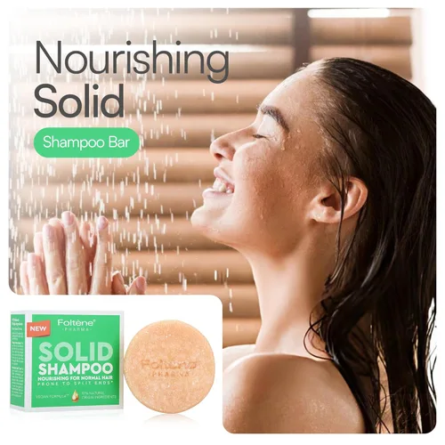Miniatura 7 de Foltene PHARMA Barra de champú sólido – Champú sólido nutritivo para cabello normal propenso a puntas abiertas – Limpiador de cabello vegano, sin