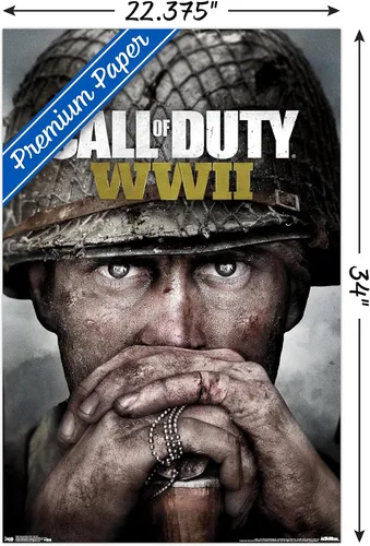 Miniatura 3 de Trends International Call of Duty: WWII - Póster de pared Key Art, 22.375 x 34 pulgadas, versión premium sin marco