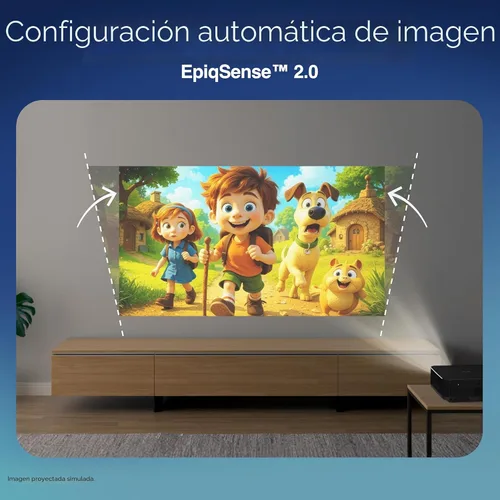 Miniatura 6 de Epson Lifestudio Pop Plus 4K PRO-UHD - Proyector personal de estilo de vida, 700 lúmenes de color y brillo blanco, sonido por Bose, Google TV, motor
