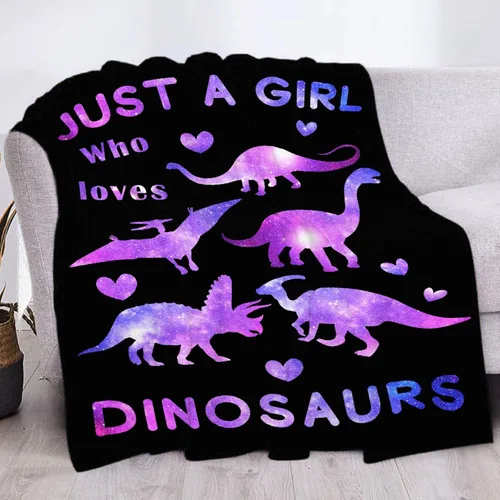 Miniatura 15 de Manta de dinosaurio personalizada con nombre, manta de bebé personalizada para niñas y niños, regalo para bebés, recién nacidos, niños, manta