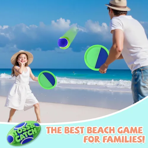 Miniatura 5 de Juego de pelotas para lanzar y atrapar, juguetes de playa para niños, juguetes al aire libre y juegos de patio para niños y niñas, mejora