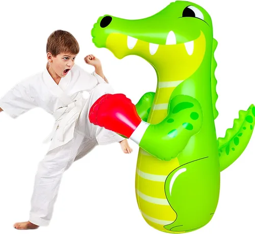 Miniatura 8 de 48 in Punching Bag for Kids, Free Standing Inflatable Dummy, Inflatable Punching Bag, De-Stress Boxing Bag for Kid