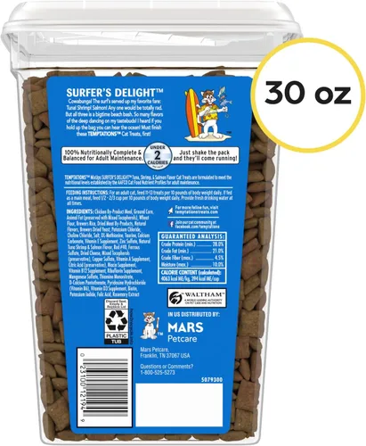 Miniatura 2 de Temptations MixUps Surfer's Delight - Golosinas crujientes y suaves para gatos, 30 onzas